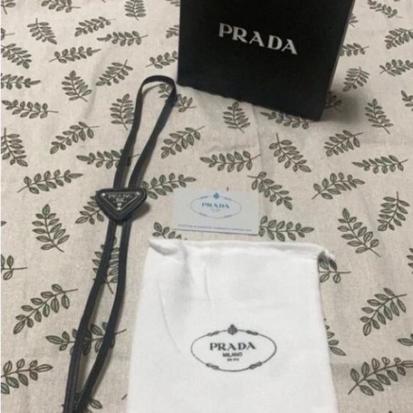 Prada Saffiano Leather Badge Holder - Black | Editorialist Prada Black Designer Lanyard Tise